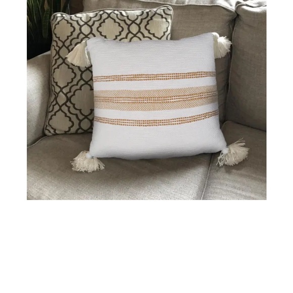 Target Other - 18"x18" Center Stripes Tassel Throw Pillow, Hearth & Hand with Magnolia, 2pillow